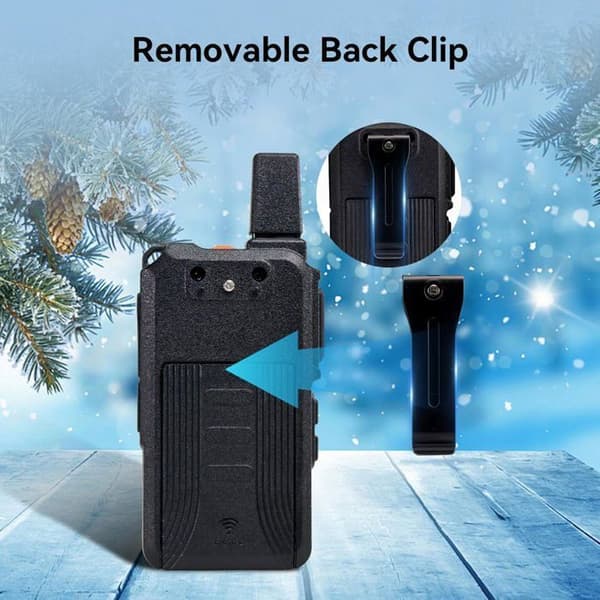 Retevis RT619 Talkie Walkie Mini Återuppladdningsbar, PMR446, 1300 mAh, Professionell USB Talky Walky, VOX, 16 Kanaler, för Cykling (2 St)