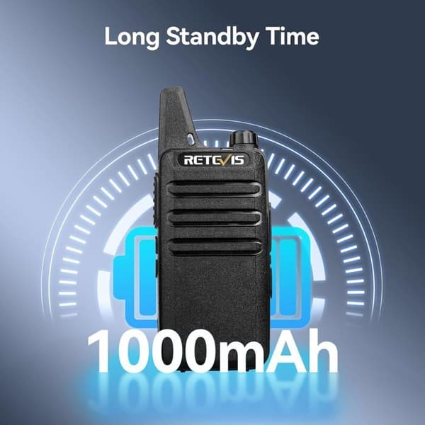 Retevis RT622 Talkie Walkie, PMR446 Professionell Lång Räckvidd, 16 Kanaler, VOX, Familj Uppladdningsbar Radio för Vandring, Camping