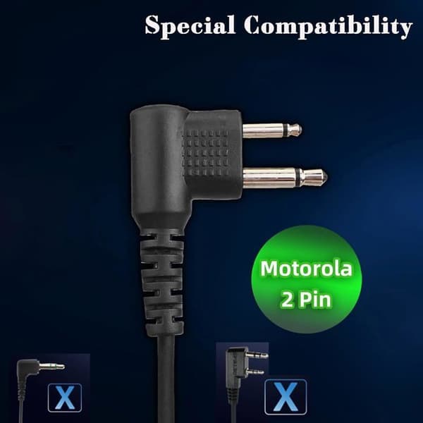 Retevis Öronpropp Walkie Talkie 2 Stift Hörlurar För Motorola CP040 DP1400 GP68 GP88 GP2000 XTN446 SP10 HYT TC-500 TC-600