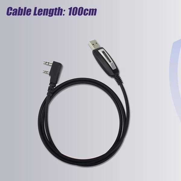 Retevis USB-programmeringskabel, 2 stift kompatibel med RT24 RT27 RT622 RT619 RT5R RA79 RT3S Tid Radio Baofeng UV-5R BF-888S BF-88E