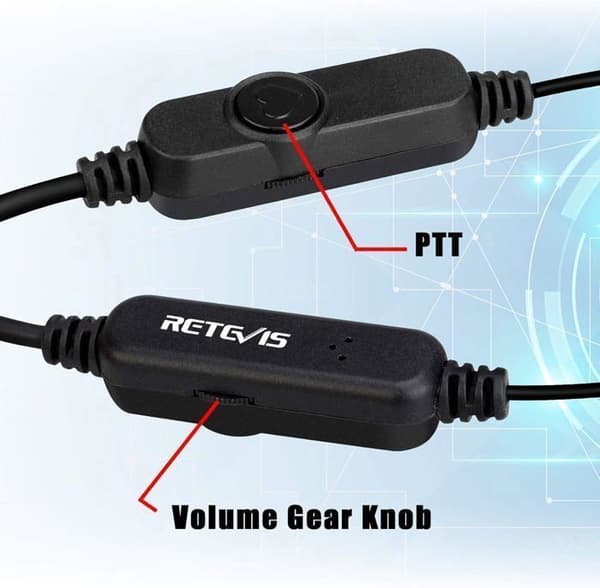 Retevis Talkie Walkie Hörlurs, 2 pin G Form Hörsnäcka För RT24 RT622 RT27 BaoFeng BF-888S BF-88E Kenwood Tvåvägsradio
