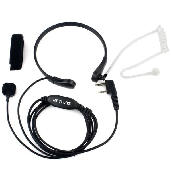 Retevis Walkie Talkie Laryngophone Öronsnäcka Headset Kompatibel med Walkie Talkie RT24 RT27 RT22 RT28 RT617 RT618 (5)