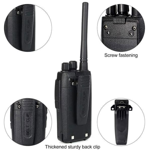 Retevis RT21 Professional Walkie Talkie, PMR446 2W 16 kanaler CTCSS-DCS Uppladdningsbar VOX TOT Scan Monitor (svart, 5 datorer)
