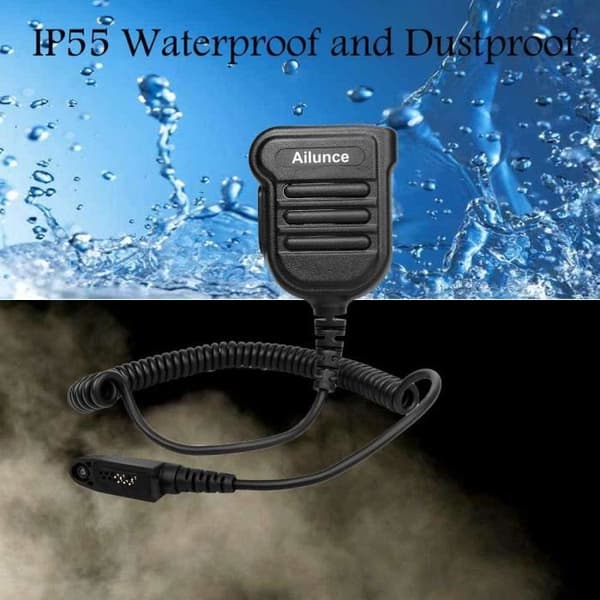Ailunce H103ML Walkie Talkie Högtalare Mikrofon Vattentät IP55 kompatibel HD1 DMR Radio kompatibel med Retevis RT82 RT29 RT87
