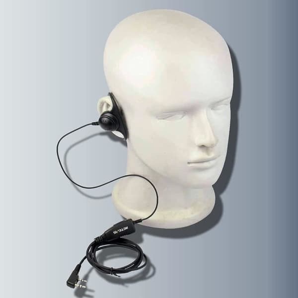 Retevis K316 Walkie Talkie D-form Hörsnäcka Soft Hook Headset Hörsnäcka Kompatibel med Retevis RT24 RT22 RT27 RT21(1 st)