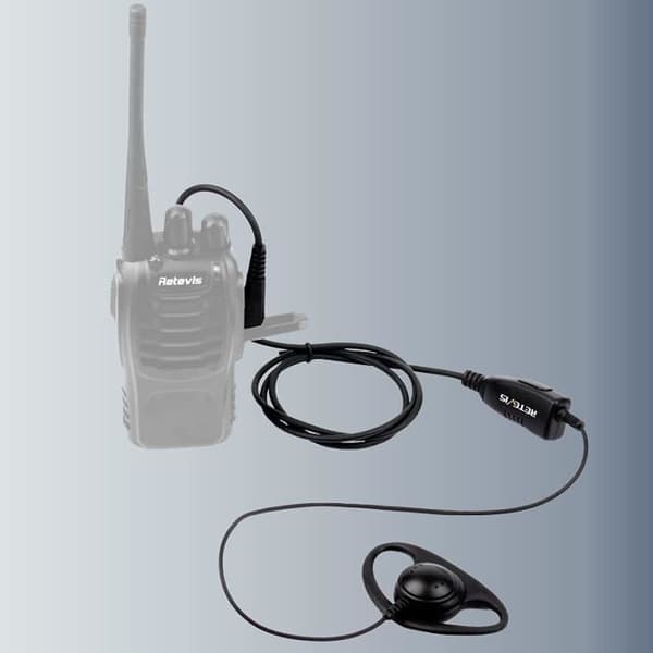 Retevis K316 Walkie Talkie D-form Hörsnäcka Soft Hook Headset Hörsnäcka Kompatibel med Retevis RT24 RT22 RT27 RT21(1 st)