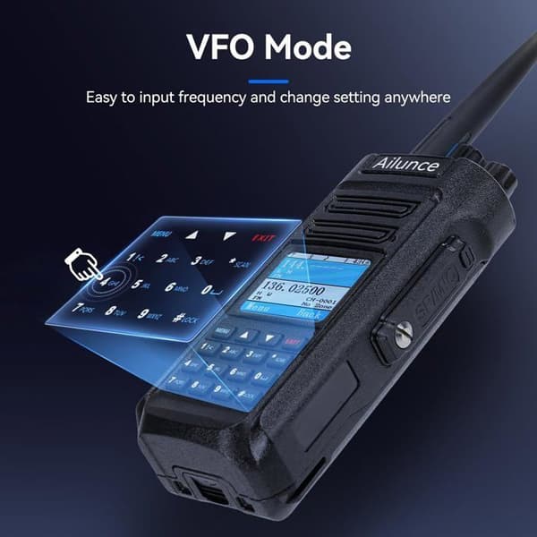 Retevis Ailunce HD2 DMR-radio, Walkie Talkie med lång räckvidd, trådlös 5.0, Dual Band, IP67 vattentät, 3200mAh batteri, amatörradio