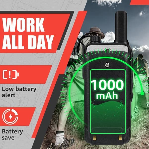 Retevis RB647 bärbar walkie talkie, IP67, PMR446, 16 kanaler, VOX uppladdningsbar walkie talkie för utomhusbruk, camping (3 delar)