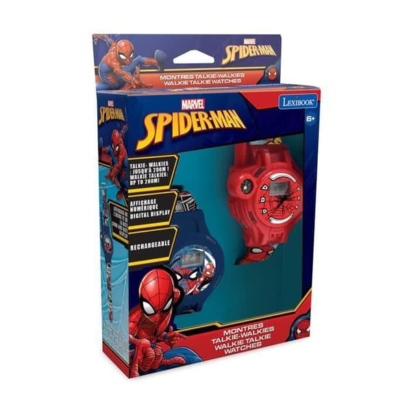i 1 Walkie-Talkie SpiderMan 200m Watch - LEXIBOOK - Röd - För barn i åldern 3 år - Spiderman-licens