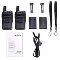 Miniatyrbild 4 av 4: Retevis RT619 Mini Licensfri Walkie Talkie Professional PMR446 VOX Squelch Scan Surveillance (4 par, svart)
