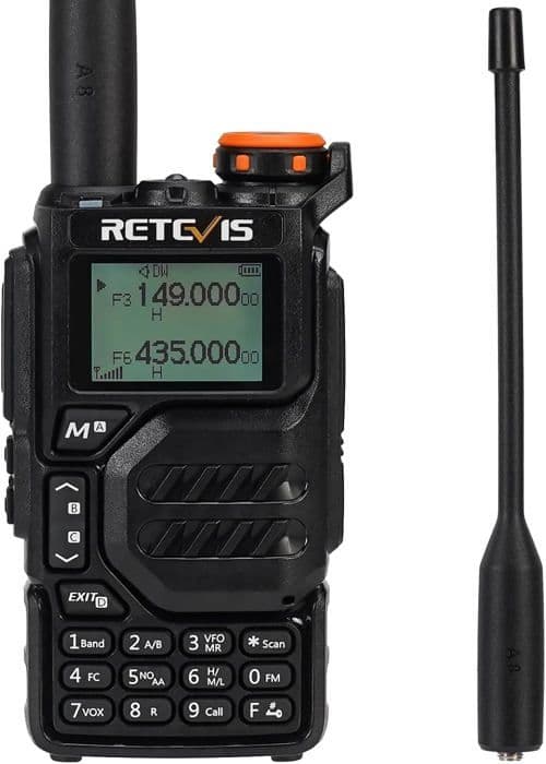 Retevis RA79 Walkie Talkie Professionell, Dubbelband Radio Amateur, Luftbandsmottagning, 1400mAh, Långräckvidd Walkie Talkie, Jakt