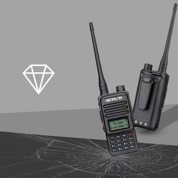 Retevis RT85 Walkie Talkie med lång räckvidd, Dual Band Two-Way Radio, VOX, 200 kanalers nödlarm 2m/70cm Uppladdningsbar