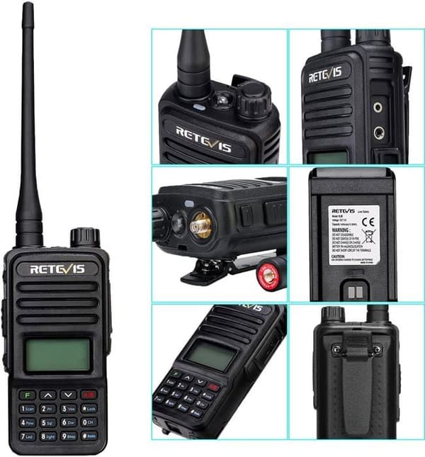 Retevis RT85 Walkie Talkie med lång räckvidd, Dual Band Two-Way Radio, VOX, 200 kanalers nödlarm 2m/70cm Uppladdningsbar