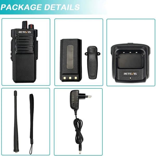 Retevis RT29 Walkie talkie med lång räckvidd, IP67 vattentät walkie talkie för vuxna, 3200mAh uppladdningsbar, professionell walkie talkie