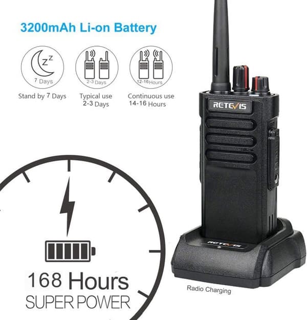 Retevis RT29 Walkie talkie med lång räckvidd, IP67 vattentät walkie talkie för vuxna, 3200mAh uppladdningsbar, professionell walkie talkie