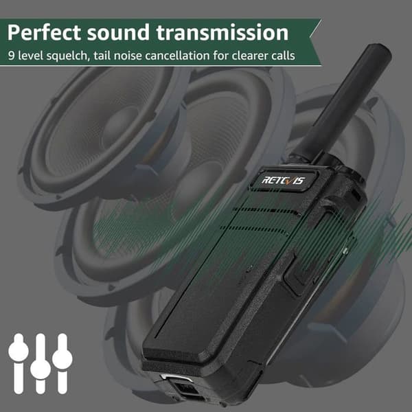 Retevis RB637 Bluetooth Walkie Talkie, tvåvägsradio med trådlöst headset, Type-C 2000mAh, VOX, ficklampa, trådlös kopia