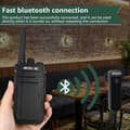 Miniatyrbild 2 av 6: Retevis RB637 Bluetooth Walkie Talkie, tvåvägsradio med trådlöst headset, Type-C 2000mAh, VOX, ficklampa, trådlös kopia