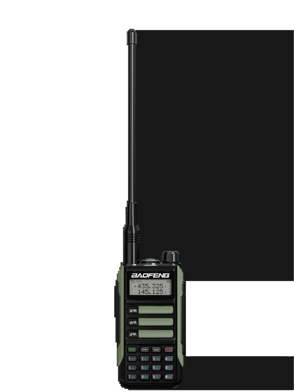Walkie Talkie, IP68-vattentät, lång räckvidd, 1 st svart