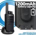Miniatyrbild 4 av 6: Retevis NR610 Talkie Walkie Portabel, Laddningsbar PMR446 USB-C 1200mAh, AI Bullersreducering, VOX, Professionell för Klättring