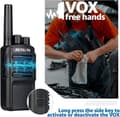 Miniatyrbild 5 av 6: Retevis NR610 Talkie Walkie Portabel, Laddningsbar PMR446 USB-C 1200mAh, AI Bullersreducering, VOX, Professionell för Klättring