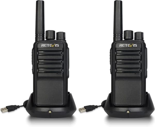 Retevis NR610 Talkie Walkie Portabel, Laddningsbar PMR446 USB-C 1200mAh, AI Bullersreducering, VOX, Professionell för Klättring