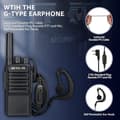 Miniatyrbild 3 av 6: Retevis NR610 Talkie Walkie Professionell, PMR446 Radio Laddningsbar 1200mAh, AI Brusreducering, VOX, för Restaurang (4 St)