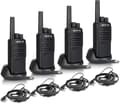 Miniatyrbild 1 av 6: Retevis NR610 Talkie Walkie Professionell, PMR446 Radio Laddningsbar 1200mAh, AI Brusreducering, VOX, för Restaurang (4 St)