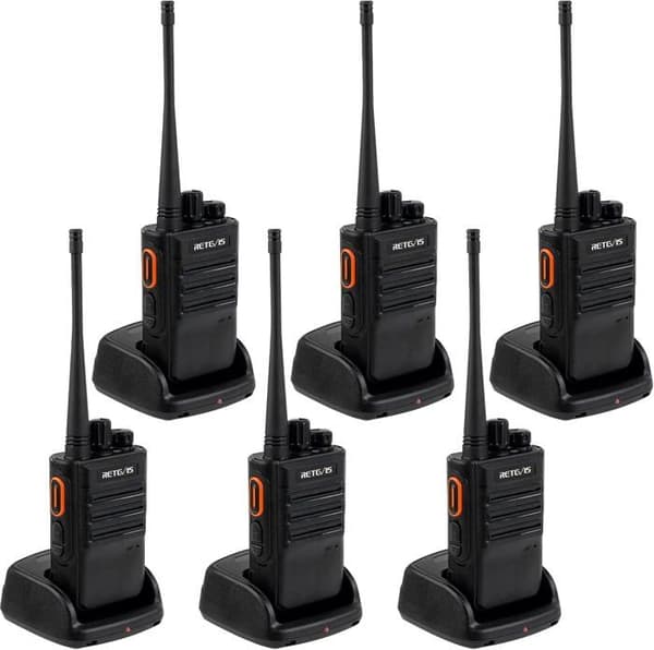 Retevis RB646 vattentät tvåvägsradio, långdistans walkie talkie, PMR446 nödlarm, bärbara miniradioer (6 st)
