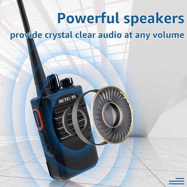 Retevis RB646 Vattentät Walkie Talkie IP67, Long Range Walkie Talkie för vuxna, Nödlarm, USB, VOX, för kajakpaddling