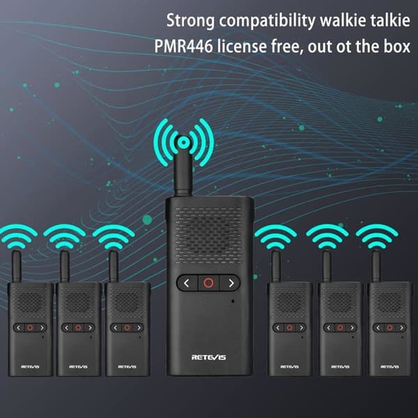 Retevis RB628B Professional Walkie Talkie, 1500mAh USB C, VOX, Portabla Walkie Talkies med headset för skolor, logistik (10 st)