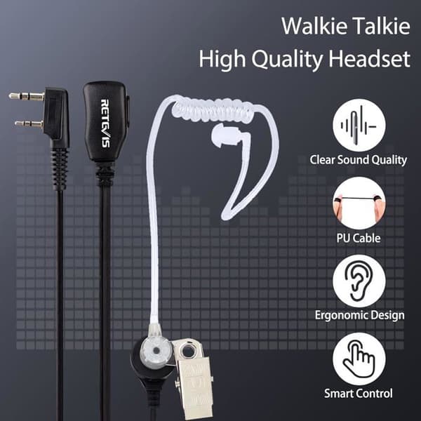 Retevis RB628B Professional Walkie Talkie, 1500mAh USB C, VOX, Portabla Walkie Talkies med headset för skolor, logistik (10 st)