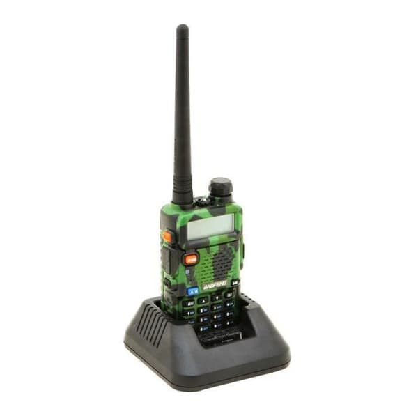 Baofeng UV-5R Walkie Talkie FM VHF/UHF-radio med Dual Band, Display, Standby och inbyggd klocka