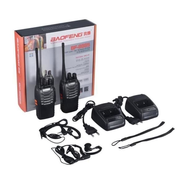 2 st Walkie Talkies baofeng BF-888S 16CH signalband 400-470 MHz 2-vägs radio 3 Km