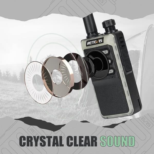 Retevis RB666 Mini Walkie Talkie, PMR446, med USB-snabbladdare, Typ C, LED-ficklampa, VOX, Professionell Walkie Talkie
