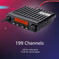Miniatyrbild 5 av 6: Retevis RT98 Walkie Talkie, Mini Mobile Transceiver 199 kanaler CTCSS/DCS DTMF Mini Mobile Radio med mikrofon (svart)