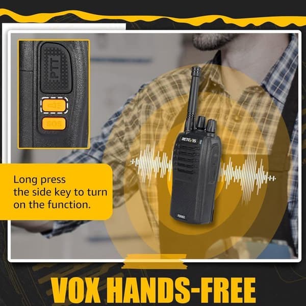 Retevis RB668 Walkie Talkie, professionell tvåvägsradionödlarm, LED-ficklampa VOX Squelch, 1200mAh (5 st)