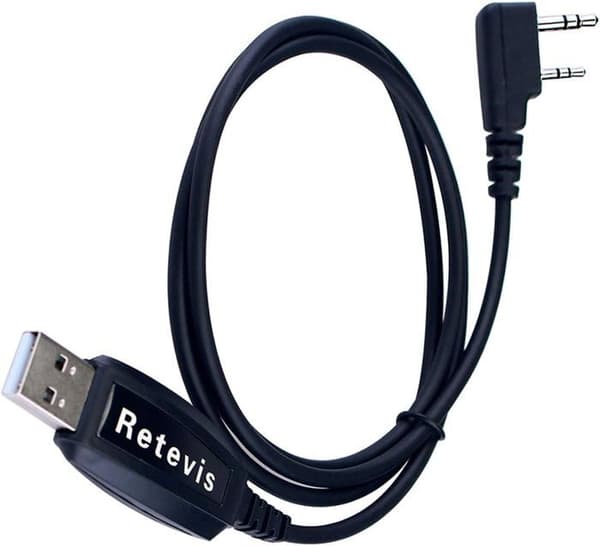 Retevis USB-programmeringskabel kompatibel med RT3 RT3S Walkie Talkie TYT MD-380 DMR Digital Walkie Talkie (1 st)