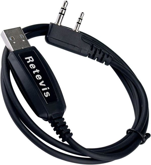 Retevis USB-programmeringskabel kompatibel med RT3 RT3S Walkie Talkie TYT MD-380 DMR Digital Walkie Talkie (1 st)