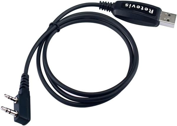 Retevis USB-programmeringskabel kompatibel med RT3 RT3S Walkie Talkie TYT MD-380 DMR Digital Walkie Talkie (1 st)