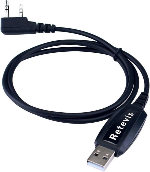 Retevis USB-programmeringskabel kompatibel med RT3 RT3S Walkie Talkie TYT MD-380 DMR Digital Walkie Talkie (1 st)
