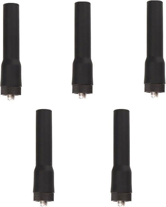 Retevis Walkie Talkie Antenn SMA-F Dual Band VHF/UHF för RT5R RT21 RT7 H777 Kompatibel med Baofeng UV-5R GT-3 BF-888S (5 st)