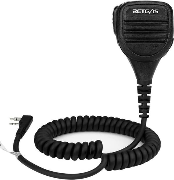 Retevis RS112 Walkie Talkie Högtalare Mikrofon 2-stift Vattentät IP54-kompatibel Retevis RT22 RT27 Baofeng UV5R BF-888S Kenwood