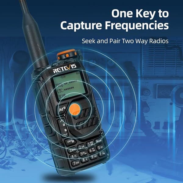 Retevis RA79 Walkie Talkies, Dual Band Ham Radio, 1400mAh, FM/AM, Support VFO/CPS/Chirp, 2 Way Radio för jakt, resor (2st)