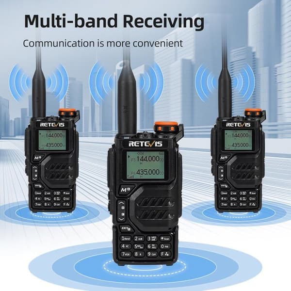 Retevis RA79 Walkie Talkies med mikrofonhögtalare, FM/AM, 1400 mAh, långdistans, tvåvägsradio för jakt (2 stycken)