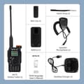 Miniatyrbild 6 av 6: Retevis RA79 Walkie Talkies med mikrofonhögtalare, FM/AM, 1400 mAh, långdistans, tvåvägsradio för jakt (2 stycken)
