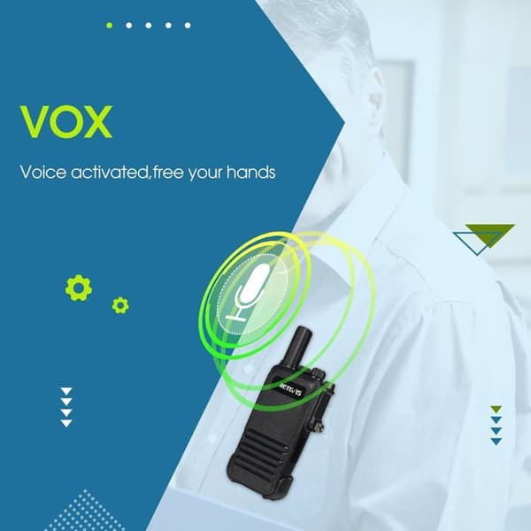 Retevis RB647 Walkie Talkie för vuxna, IP67 vattentät Walkie Talkie, PMR446, Uppladdningsbar, Portabel, 1000 mAh, VOX, Professionell (10 st)