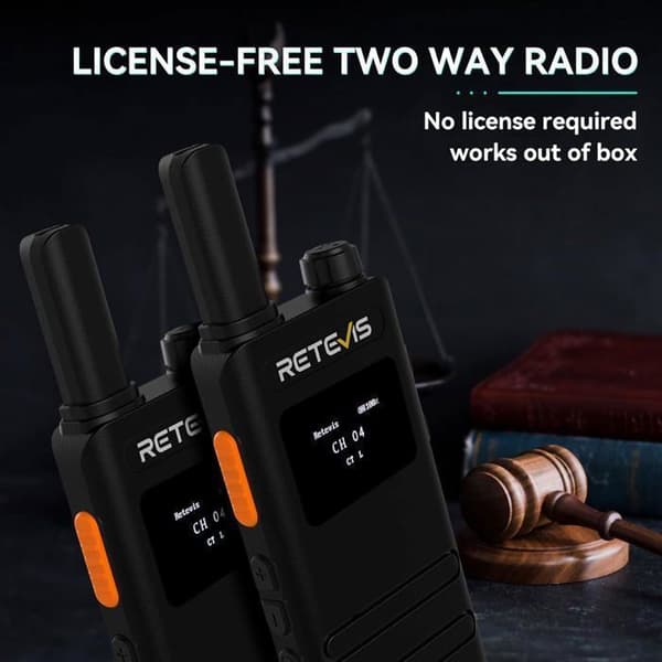 Retevis B63S Talkie Walkie, PMR Talkie-Walkie Professionell, LCD-skärm, 15 mm Lätt, VOX, 1620 mAh, USB C, Radio för Familj, Camping