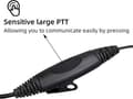 Miniatyrbild 5 av 6: Retevis EEK011 Ear Bar Walkie Talkie Headset med MIC 2 Pin Radio PTT Headset, För Kenwood Radio BAOFENG UV5R 888S RT24 RT27