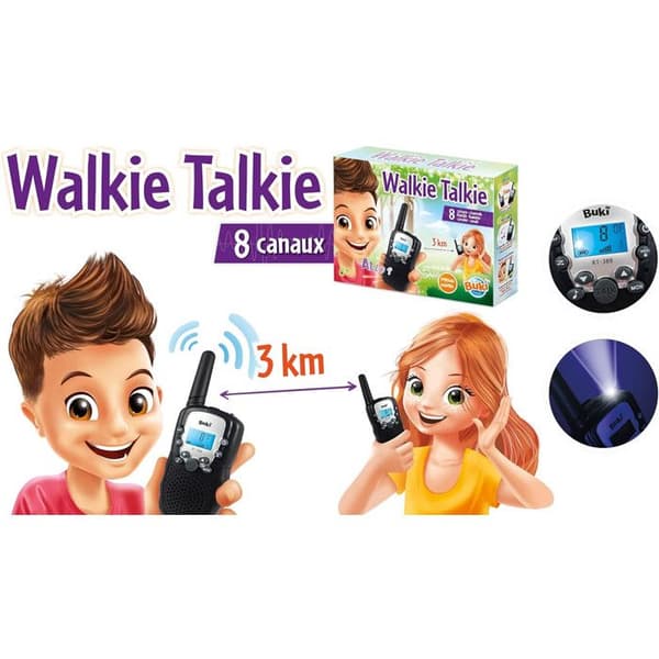 BUKI France walkie talkie - Discovery-spel - 8 kanaler - Räckvidd 3 km - Från 8 år