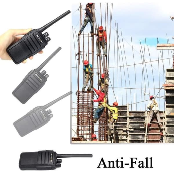 Retevis RT21 Walkie Talkie Professional Uppladdningsbart 1100mAh batteri 16 kanaler CTCSS/DCS tvåvägsradio (svart, 2 par)